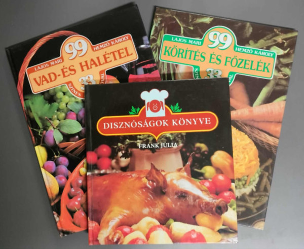 Frank Jlia, Lajos Mari Hemz Kroly - Gasztronmiai knyvcsomag 3m - Disznsgok knyve + 99 vad- s haltel + 99 krts s fzelk