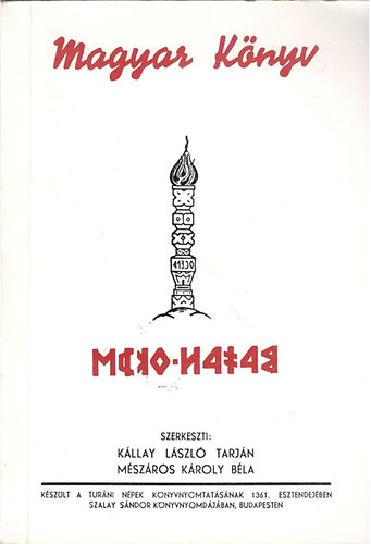 Kllay Lszl Tarjn; Mszros Kroly Bla (szerk.) - Magyar knyv