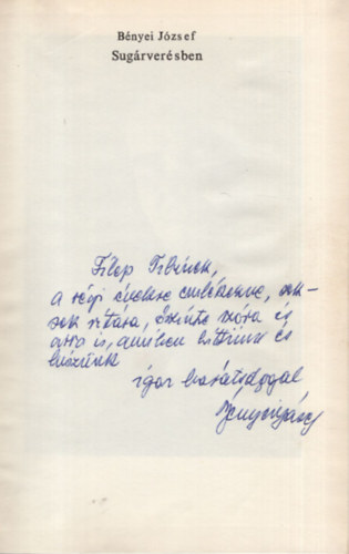 B�nyei J�zsef - Sug�rver�sben- Dedik�lt