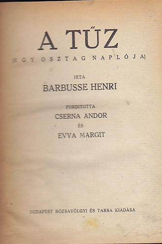 Henri Barbusse - A tűz