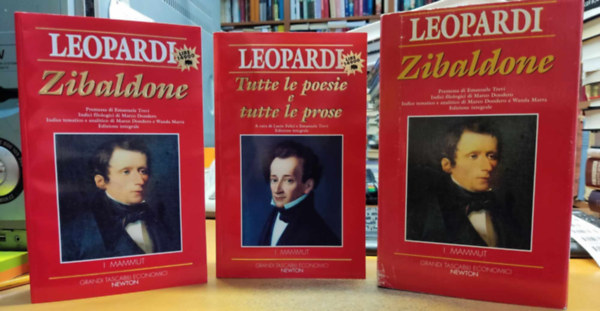 Giacomo Leopardi - 2 kötet Leopardi: Tutte le poesis e tutte le prose + Zibaldone