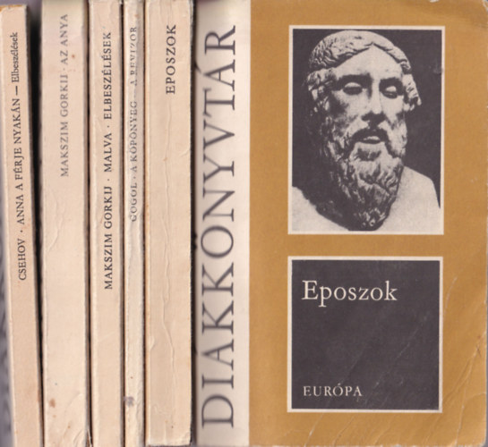 Csehov, Gorkij, Gogol - 5 db Dikknyvtr: Anna a frje nyakn, Az anya, Malva elbeszlsek, A kpnyeg, a revizor, Eposzok