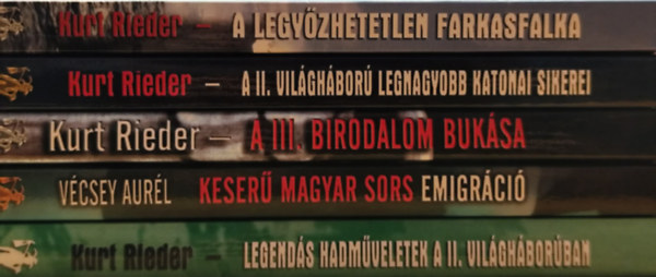 Kurt Rieder, Vécsey Aurél - 5 db Vagabund történelmi kötet