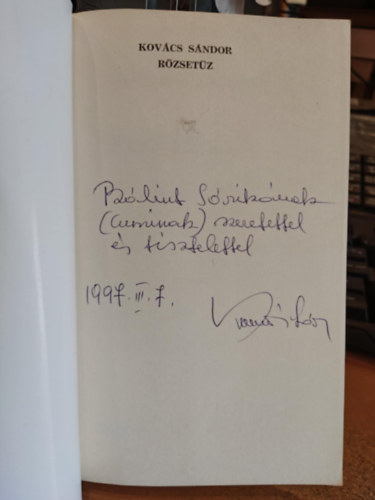 Kov�cs S�ndor - R�zset�z - V�logatott versek
