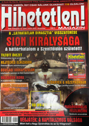 Hihetetlen magazin XXII. évfolyam 12. (254.) szám 2022. december