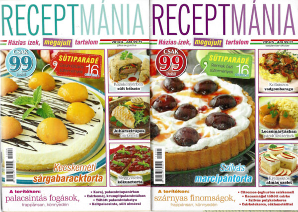 4 db Receptmnia, 2014/4, /5, /6, 2015/1