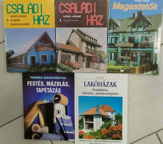 K�sz� J�zsef, Kurt Jeni - 5 db-os K�NYVMENT� AJ�NLAT, bark�cs: Fest�s, m�zol�s, tap�t�z�s+ Magastet�k+ Lak�h�zak - �talak�t�s, b�v�t�s, emeletr��p�t�s+ Csal�di h�z 1.+ Csal�di h�z 3.