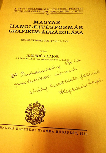 Hegeds Lajos - Magyar hanglejtsformk grafikus brzolsa