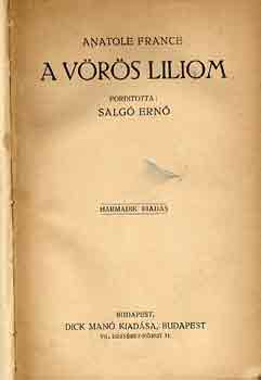 Anatole France - A vrs liliom