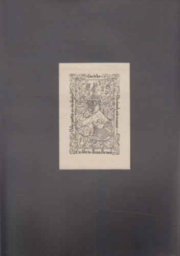 Ex Libris Rexa Dezs irodalomtrtnsz (eredeti nyomat)