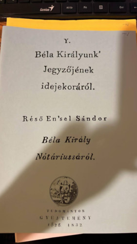 Réső Ensel Sándor, Szeder Fábián, Nagy Ajtai Kovács István - 3 db Tudományos Gyűjtemény reprint