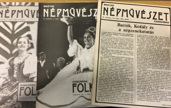 3 db.: Magyar Népművészet Kanadában - II. évfolyam 1. szám, 2. szám, 3. szám.