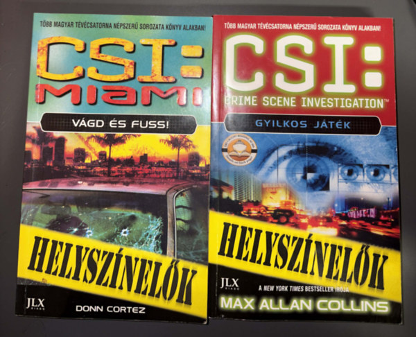 Max Allen Collins, Donn Cortez - 2 db. CSI Helyszínelők könyv: Gyilkos játék + Vágd és fuss!