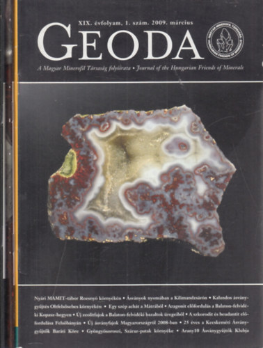 Geoda folyóirat 2009/1-3. (teljes évfolyam, 3 db. lapszám)- A Magyar Minerofil Társaság folyóirata