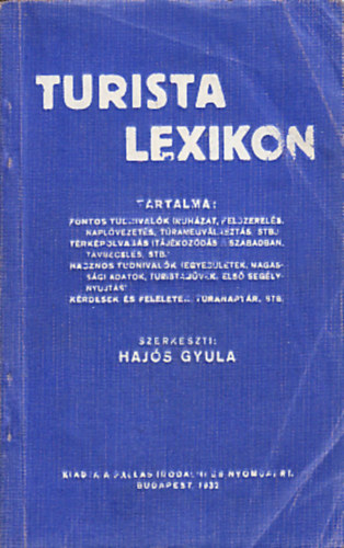 Haj�s Gyula (szerk.) - Turista lexikon