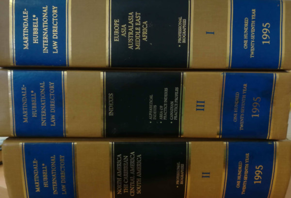 Martindale, Hubbell - International law directory I-III