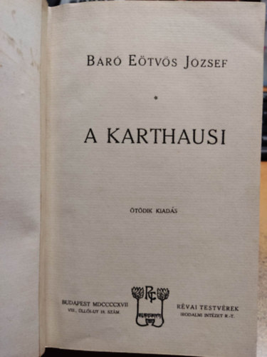 Br Etvs Jzsef - A karthausi