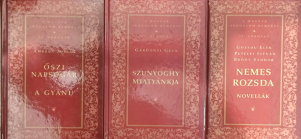Gozsdu-Petelei-Br�dy, G�rdonyi G�za, Ambrus Zolt�n - 3 db k�tet A magyar irodalom remekei sorozatb�l