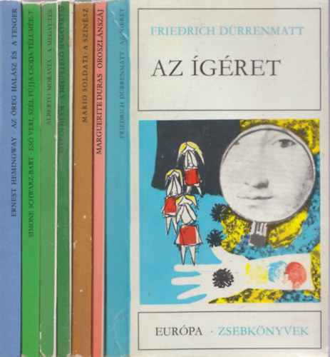 7 db ktet az Eurpa Zsebknyvek sorozatbl: Az gret + Oroszlnszj + A sznsz + A megfelel magatarts + A megvets + Es veri, szl fjja, csoda-Tlume-t + Az reg halsz s a tenger - Elbeszlsek