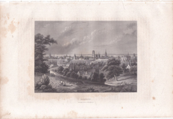 Gdansk (28�18cm lapm�ret� eredeti ac�lmetszet) (1860 k�r�li)