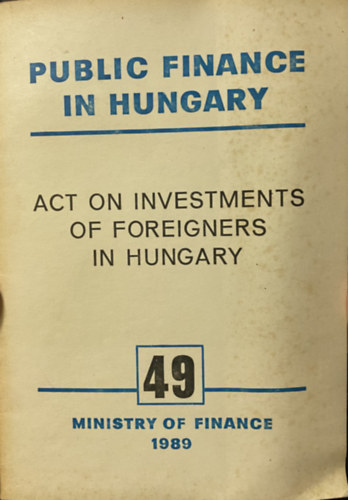 Act on investments of foreigners in Hungary