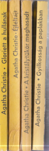 Agatha Christie - 4 db. Agatha Christie krimi: �jf�lt�jt + A krist�lyt�k�r meghasadt + Gyilkoss�g a paplakban + Gloriett a hull�nak