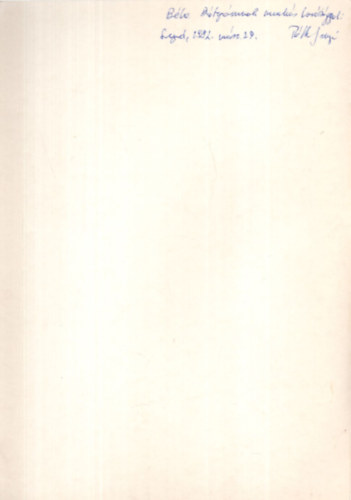 T�th S�ndor - Megjegyz�sek Toynbee magyar �st�rt�neti koncepci�j�hoz -K�l�nlenyomat - Dedik�lt