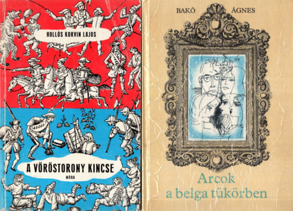 Bak gnes, Kntos Zsuzsa, Emilio Salgari - 4 db Ifjsgi knyv ( egytt ) 1. A fekete kalz, 2. J napot, Fcia Negra! 3. Arcok a belga tkrben, 4. A vrstorony  kincse