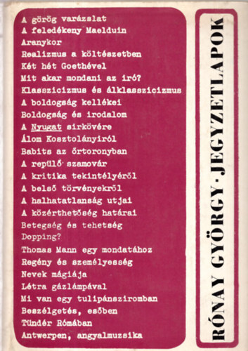 Rónay György - Jegyzetlapok
