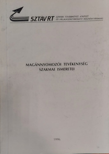 Dr Toth Ferenc - Magnnyomozi tevkenysg szakmai ismeretei