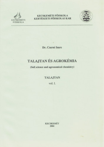 Talajtan s agrokmia - Talajtan I.