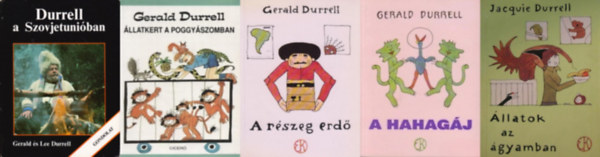 Gerald s Lee Durrell, Jacquie Durrell - 5 db Gerald Durrell m: Durrell a Szovjetuniban + A rszeg erd + llatkert a poggyszomban + llatok az gyamban + A rszeg erd
