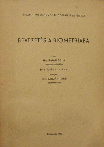 Hajtman Béla - Bevezetés a biometriába