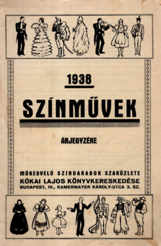 Sznmvek rjegyzke 1938.