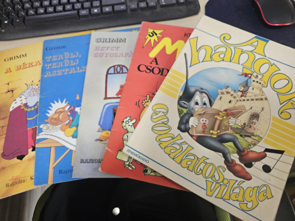 Grimm, Krenner Istvn, Zenem Kiad - 5db mesefzet: A hangok csodlatos vilga+ Micu a csodakandr+ Hetet egycsapsra+ Terlj, terlj asztalkn+A bkakirly