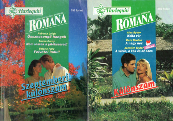 Roberta Leigh, Alex Ryder, Kate Denton, Jennifer Taylor - 2 db Romana Klnszm: Kelta vr-A nagy nv- A vrs, a kk s az des 1996/1. + sszecseng hangok-Nem leszek a jtkszered! - Felvtel indul! 1995/6.