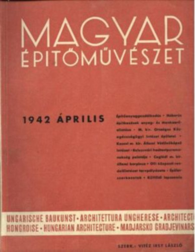 Magyar építőművészet 1942. április