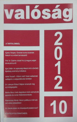 Valsg 2012. oktber - A Tudomnyos Ismeretterjeszt Trsulat havi folyirata LV. vfolyam 10. szm