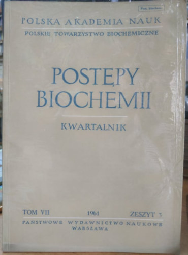 Postepy Biochemii Kwartalnik 1961 Tom VII - A biok�mia fejl�d�se