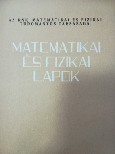 Matematikai s fizikai lapok 2 1960 februr