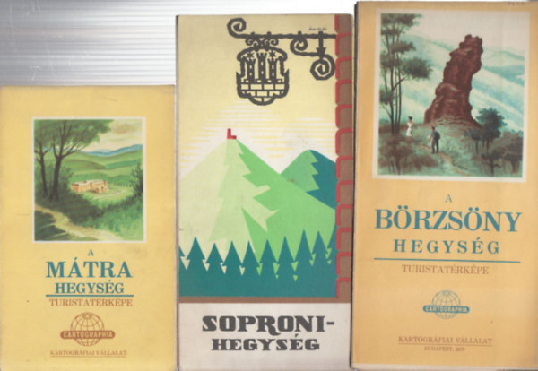 3 db. turistatrkp (A Mtra-hegysg + Soproni-hegysg + A Brzsny-hegysg)