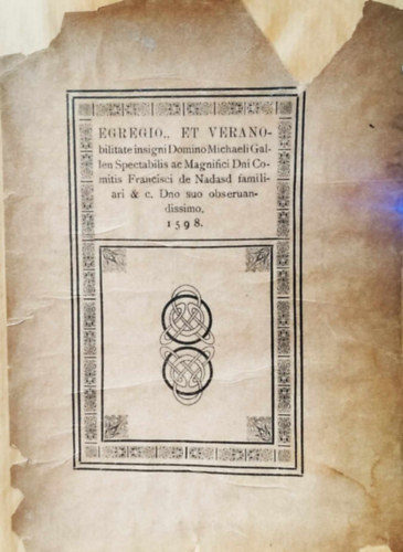 Dr Masznyik Endre (szerk.) - Az gost. hitv. evangelikus keresztyn egyhz rgi emlkei I. - Egyessg Knyve 1598.