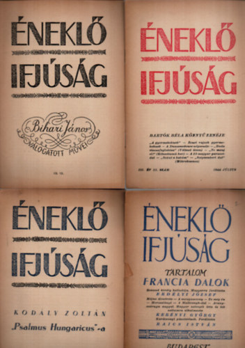 Kernyi Gyrgy - 4 db nekl ifjsg III. v 3. szm. (1943-44 folyam 3, 10, 11, 12.)