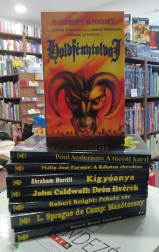 John Caldwell, Robert Knight, Robert E. Howard - 8 db-os KNYVMENT AJNLAT, fantasy: rnykirlyok+Mantorony+Fekete vr+Drn fivrek+Kgyanya+A Kisten bredse+A trtt kard+Holdfnytolvaj