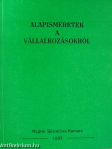 Fürjes Katalin - Alapismeretek a vállalkozásokról