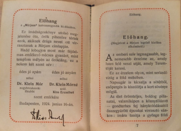 Dr. Kiss Arnold budai frabbi - Mirjam (Dr. Kiss Arnold budai vezet frabbi alrsval)