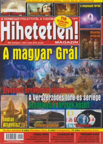 Hihetetlen! magazin 2019/janur-december (teljes vfolyam, 12 db. lapszm)
