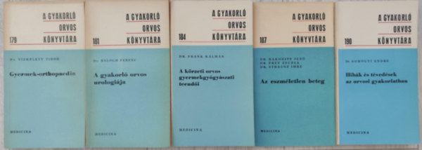 5 db A Gyakorló orvos könyvtára sorozatból. (179, 181, 184, 187, 190)