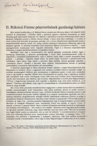 Brn Sey Katalin (szerk.) - II. Rkczi Ferenc pnzversnek gazdasgi httere- Dediklt - Klnlenyomat