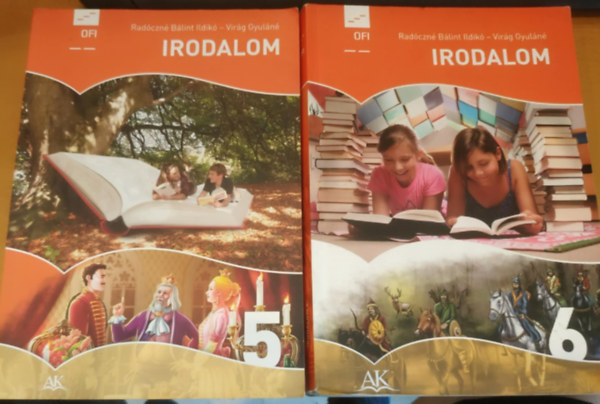 Radczn Blint Ildik, Virg Gyuln - 2 db Irodalom 5-6 tanknyv az 5. s 6. vfolyam szmra